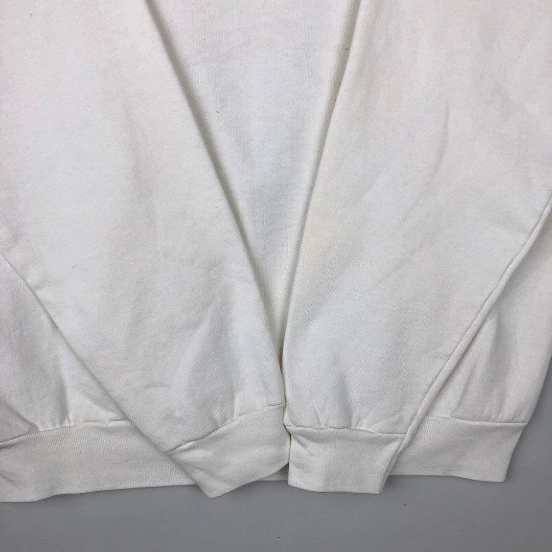 90'S Screen Stars BARCLAYS Advertising Sweatshirt, Men's, Size L, Vintage cotton white type Vintage Second Hand