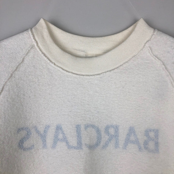 90'S Screen Stars BARCLAYS Advertising Sweatshirt, Men's, Size L, Vintage cotton white type Vintage Second Hand
