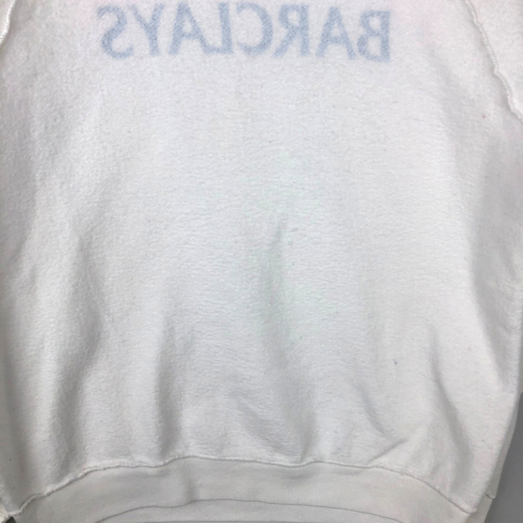 90'S Screen Stars BARCLAYS Advertising Sweatshirt, Men's, Size L, Vintage cotton white type Vintage Second Hand