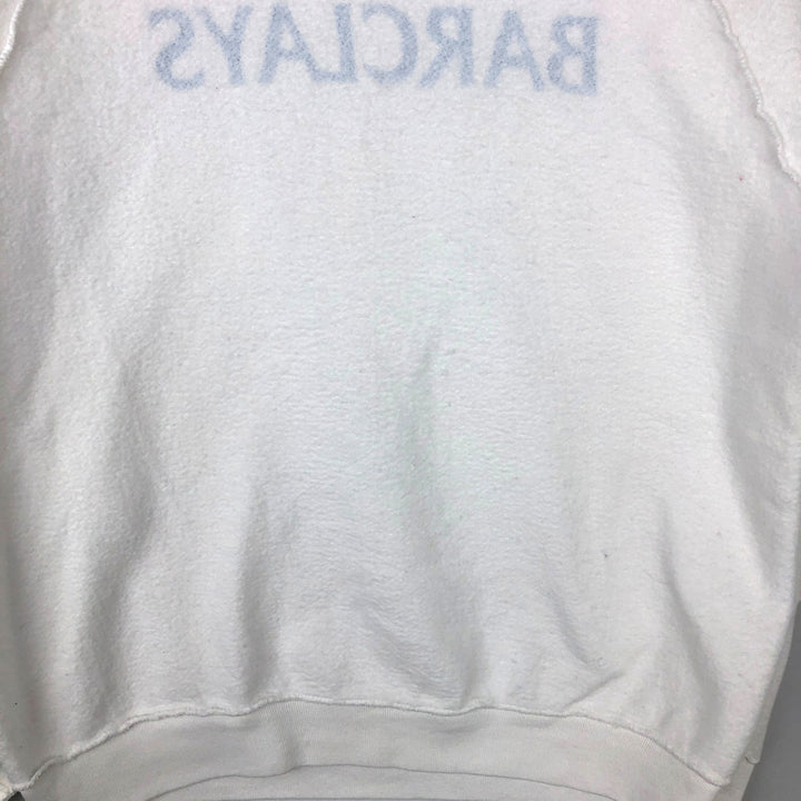 90'S Screen Stars BARCLAYS Advertising Sweatshirt, Men's, Size L, Vintage cotton white type Vintage Second Hand