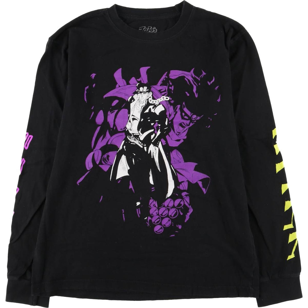 JoJo's Bizarre Adventure JoJo's Bizarre Adventure Jotaro Kujo DIO Character Print Long T-Shirt Long T Men's M cotton black type Vintage Second Hand