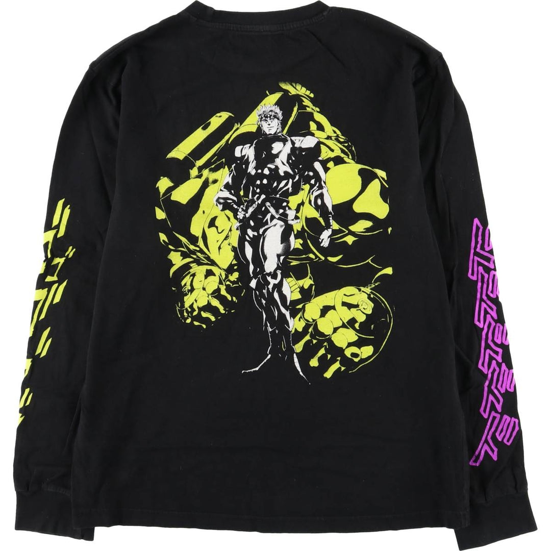 JoJo's Bizarre Adventure JoJo's Bizarre Adventure Jotaro Kujo DIO Character Print Long T-Shirt Long T Men's M cotton black type Vintage Second Hand