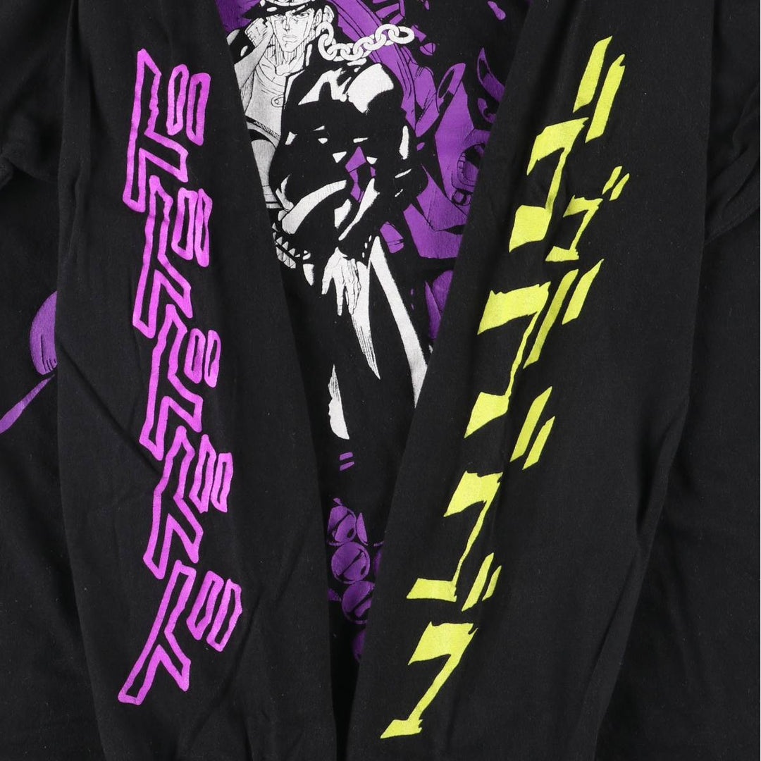 JoJo's Bizarre Adventure JoJo's Bizarre Adventure Jotaro Kujo DIO Character Print Long T-Shirt Long T Men's M cotton black type Vintage Second Hand