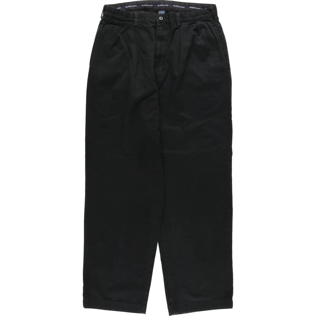Ralph Lauren POLO RALPH LAUREN ANDREW PANT Two-pleat Chino Pants Men's W33 (approx.) cotton black type Vintage Second Hand