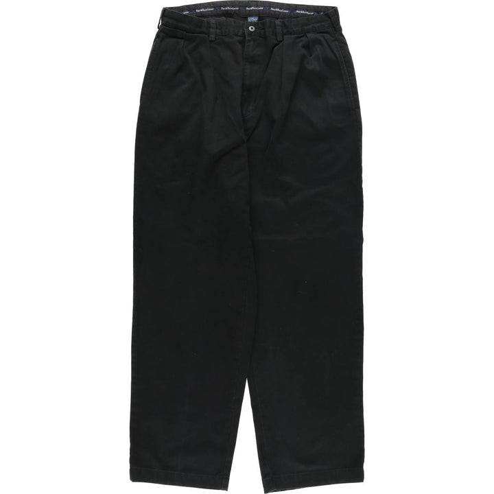 Ralph Lauren POLO RALPH LAUREN ANDREW PANT Two-pleat Chino Pants Men's W33 (approx.) cotton black type Vintage Second Hand