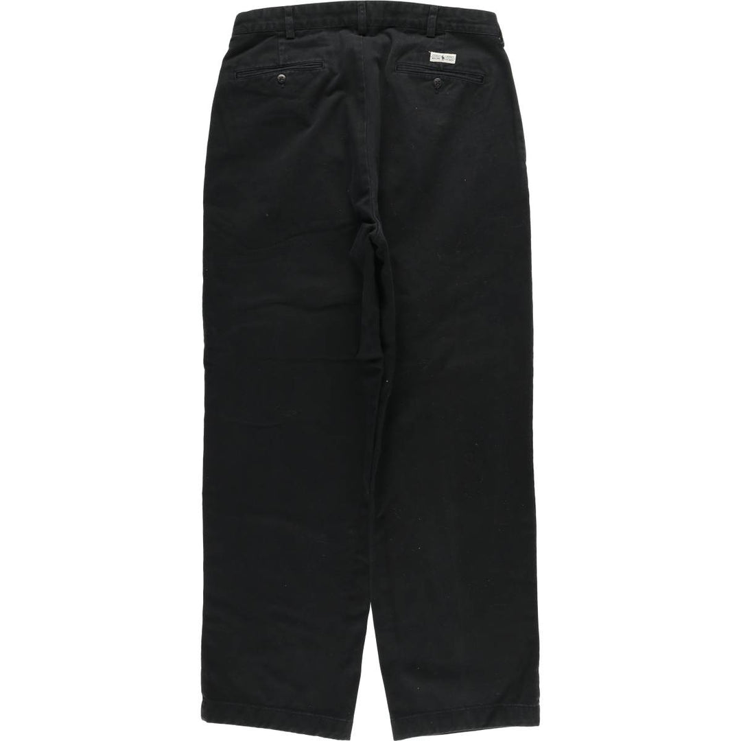 Ralph Lauren POLO RALPH LAUREN ANDREW PANT Two-pleat Chino Pants Men's W33 (approx.) cotton black type Vintage Second Hand