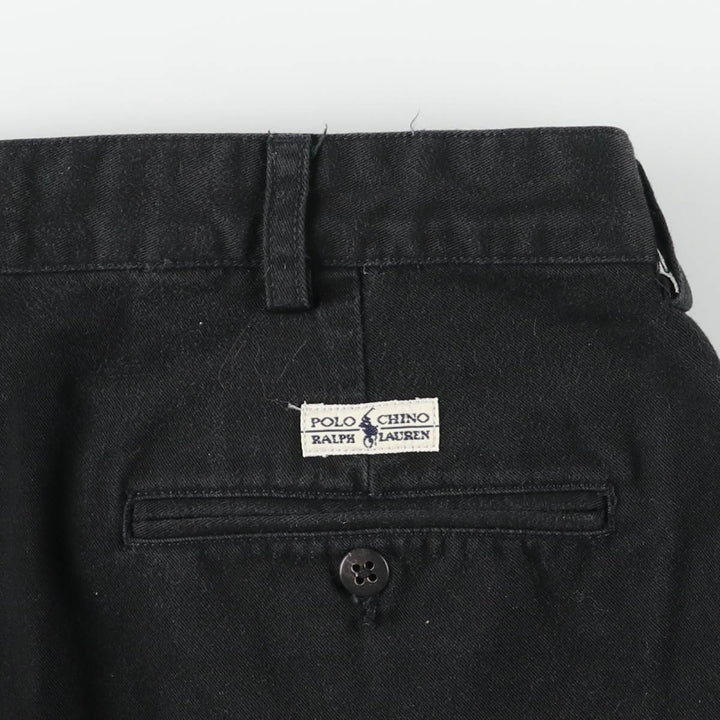 Ralph Lauren POLO RALPH LAUREN ANDREW PANT Two-pleat Chino Pants Men's W33 (approx.) cotton black type Vintage Second Hand