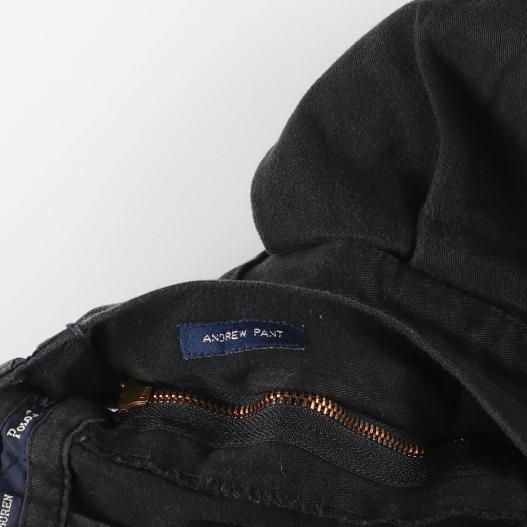 Ralph Lauren POLO RALPH LAUREN ANDREW PANT Two-pleat Chino Pants Men's W33 (approx.) cotton black type Vintage Second Hand
