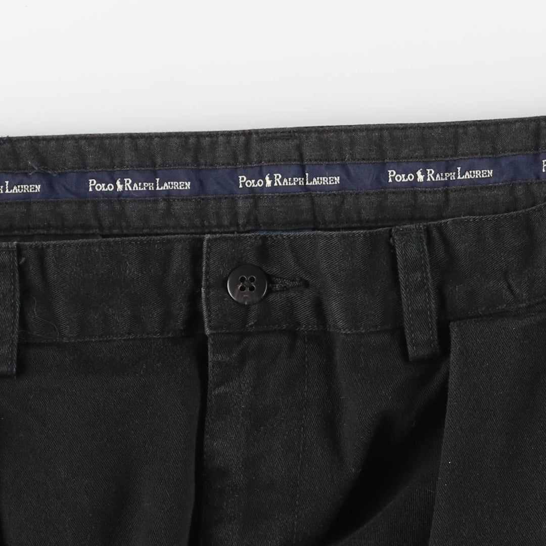 Ralph Lauren POLO RALPH LAUREN ANDREW PANT Two-pleat Chino Pants Men's W33 (approx.) cotton black type Vintage Second Hand