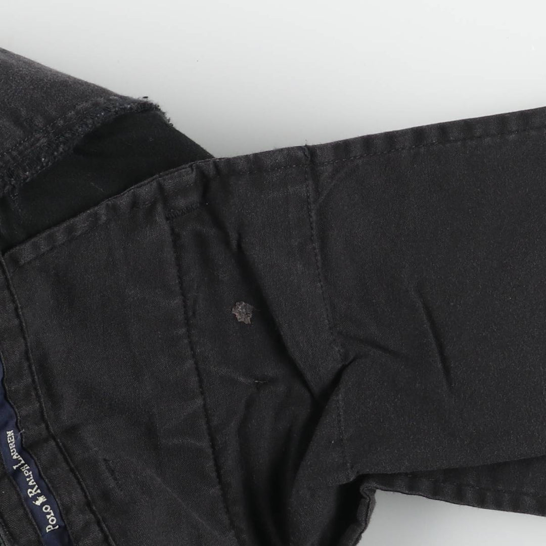 Ralph Lauren POLO RALPH LAUREN ANDREW PANT Two-pleat Chino Pants Men's W33 (approx.) cotton black type Vintage Second Hand