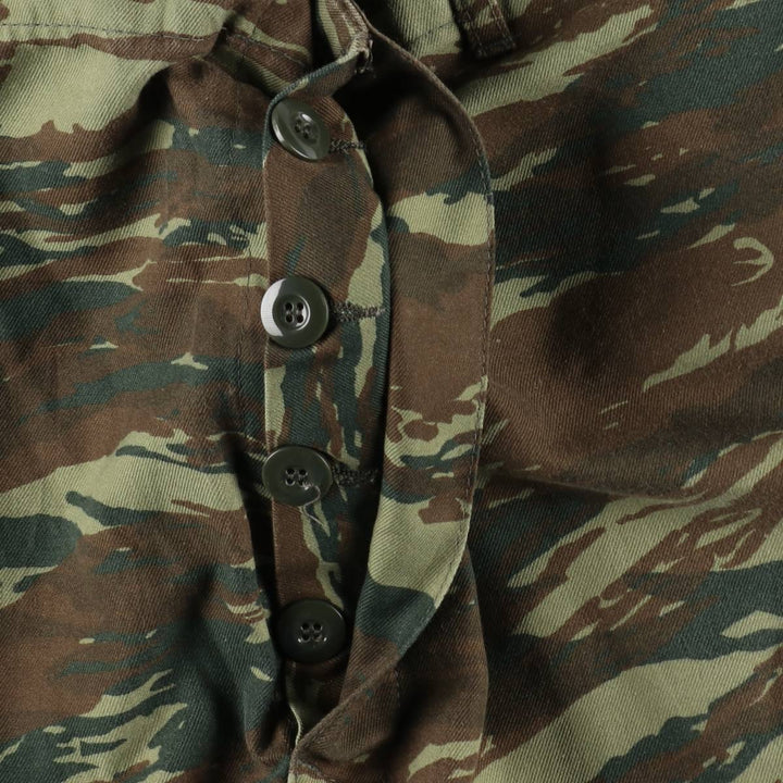 Greek Army Lizard Camouflage Cargo Pants, Men's Size W39 cotton Khaki type sage green Vintage Second Hand