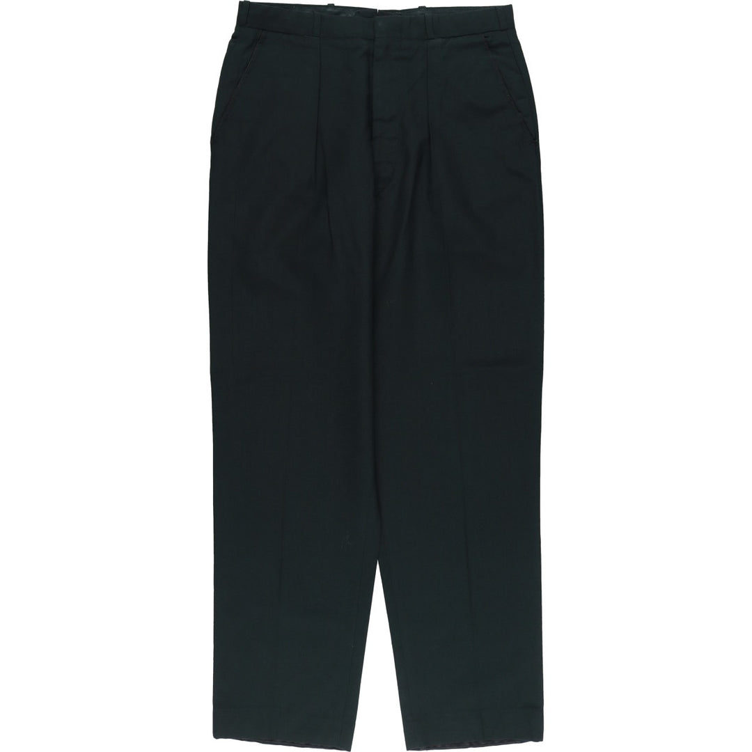1960'S Canadian Military Trousers, Man's Service Dress, Two-pleat Military Dress Pants, Slacks, N17, Men's, Size W31 unclear black type Vintage Second Hand