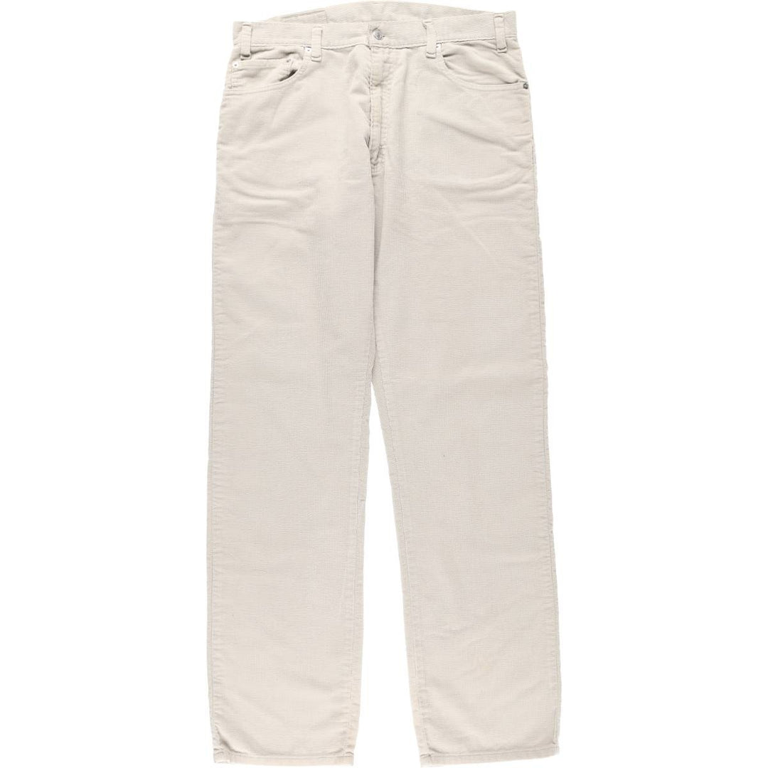 Levi's 505 Regular Fit Straight Leg Corduroy Pants, Men's, Size 35 cotton pale white type Vintage Second Hand