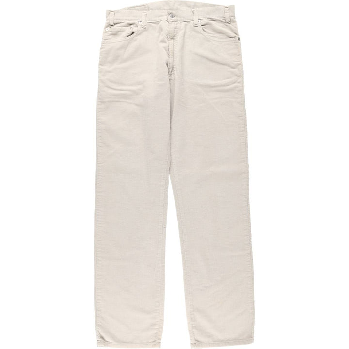 Levi's 505 Regular Fit Straight Leg Corduroy Pants, Men's, Size 35 cotton pale white type Vintage Second Hand