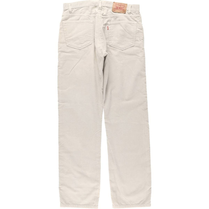 Levi's 505 Regular Fit Straight Leg Corduroy Pants, Men's, Size 35 cotton pale white type Vintage Second Hand