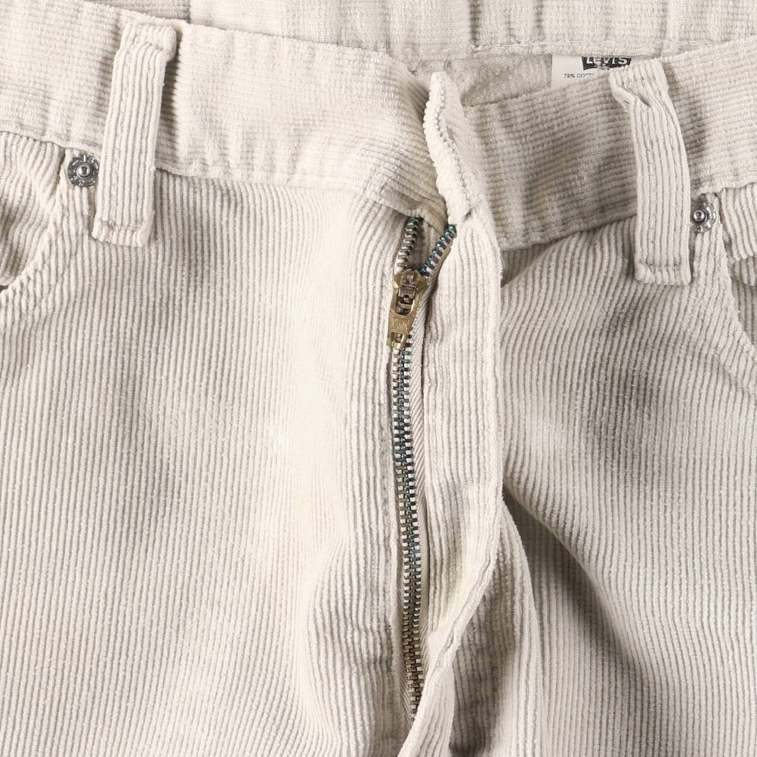 Levi's 505 Regular Fit Straight Leg Corduroy Pants, Men's, Size 35 cotton pale white type Vintage Second Hand