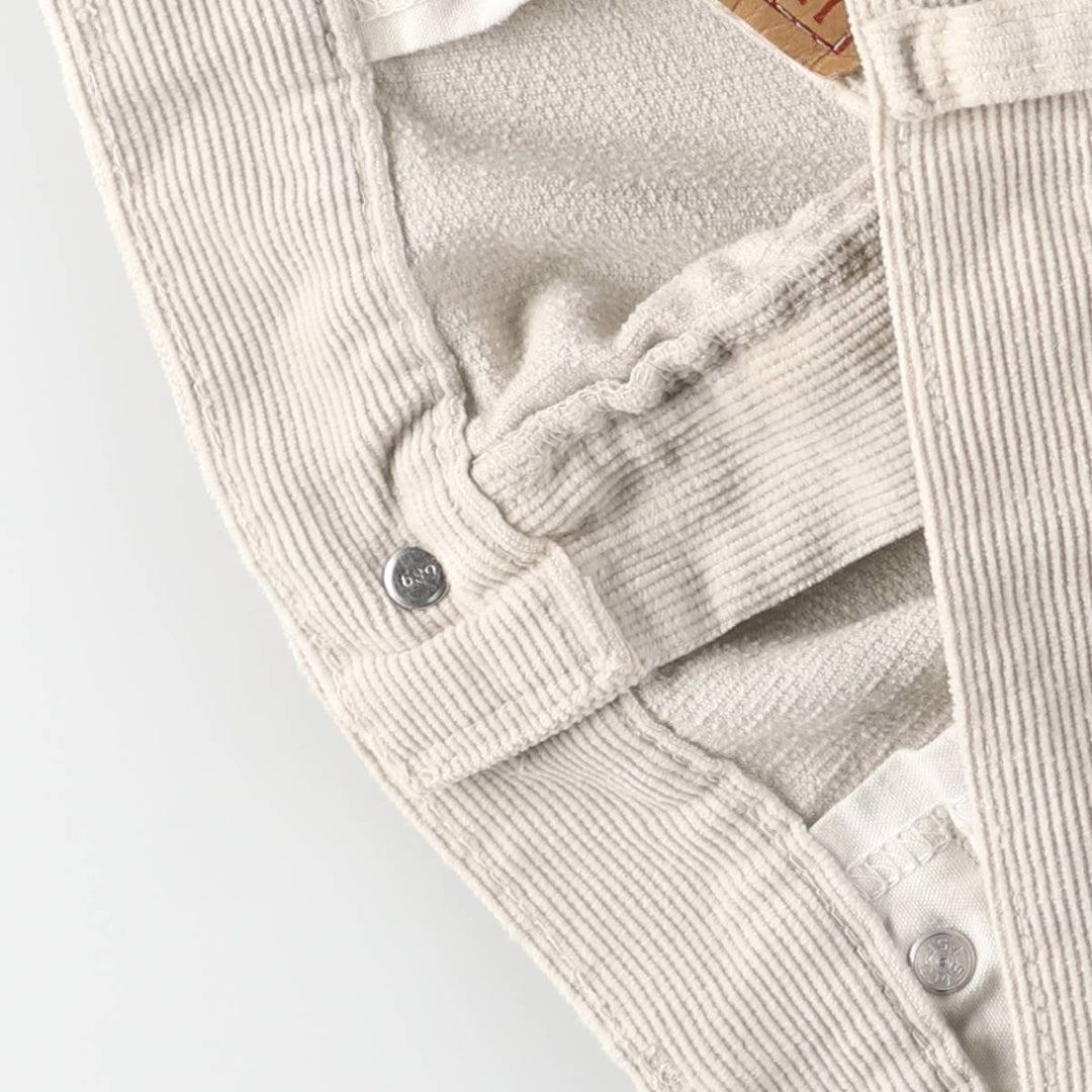 Levi's 505 Regular Fit Straight Leg Corduroy Pants, Men's, Size 35 cotton pale white type Vintage Second Hand