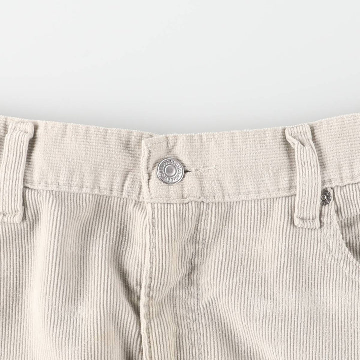 Levi's 505 Regular Fit Straight Leg Corduroy Pants, Men's, Size 35 cotton pale white type Vintage Second Hand