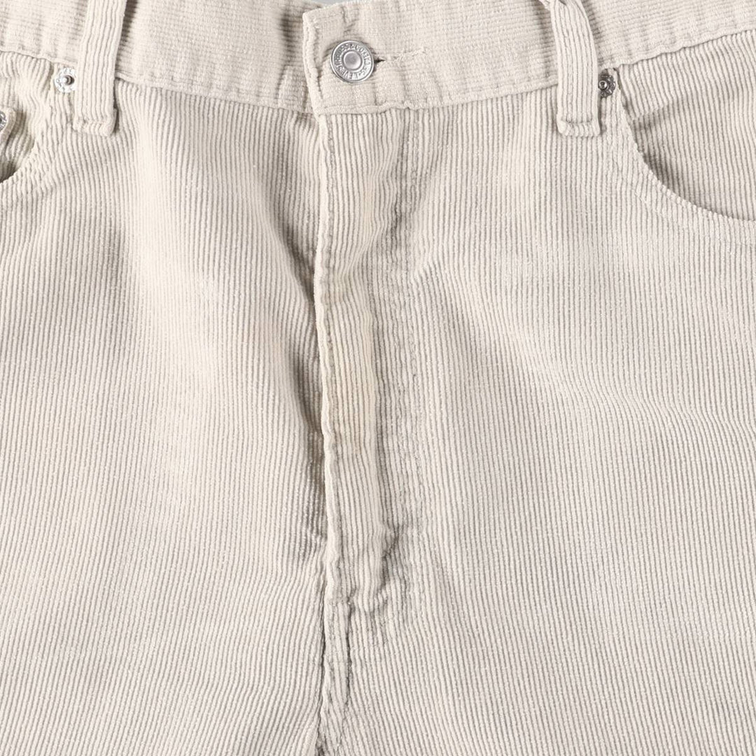 Levi's 505 Regular Fit Straight Leg Corduroy Pants, Men's, Size 35 cotton pale white type Vintage Second Hand