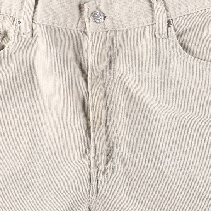 Levi's 505 Regular Fit Straight Leg Corduroy Pants, Men's, Size 35 cotton pale white type Vintage Second Hand