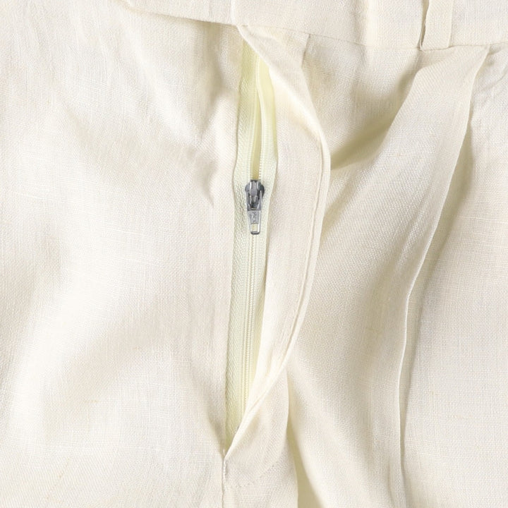 Ralph Lauren POLO UNIVERSITY two-pleat slacks, made in Canada, men's size W36 unclear pale white type Vintage Second Hand