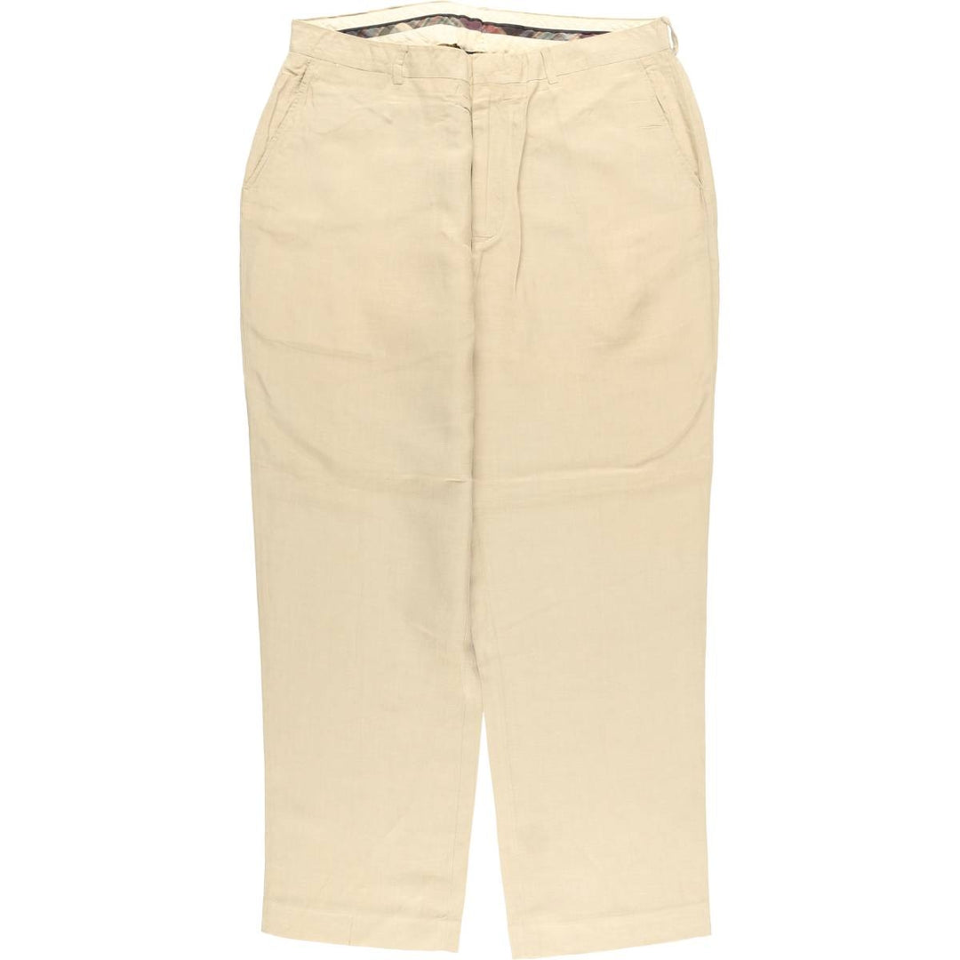Ralph Lauren POLO by Ralph Lauren linen pants, slacks, men's size w37 linen Beige type Vintage Second Hand