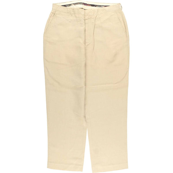 Ralph Lauren POLO by Ralph Lauren linen pants, slacks, men's size w37 linen Beige type Vintage Second Hand
