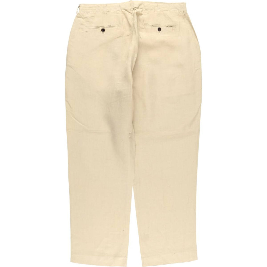 Ralph Lauren POLO by Ralph Lauren linen pants, slacks, men's size w37 linen Beige type Vintage Second Hand