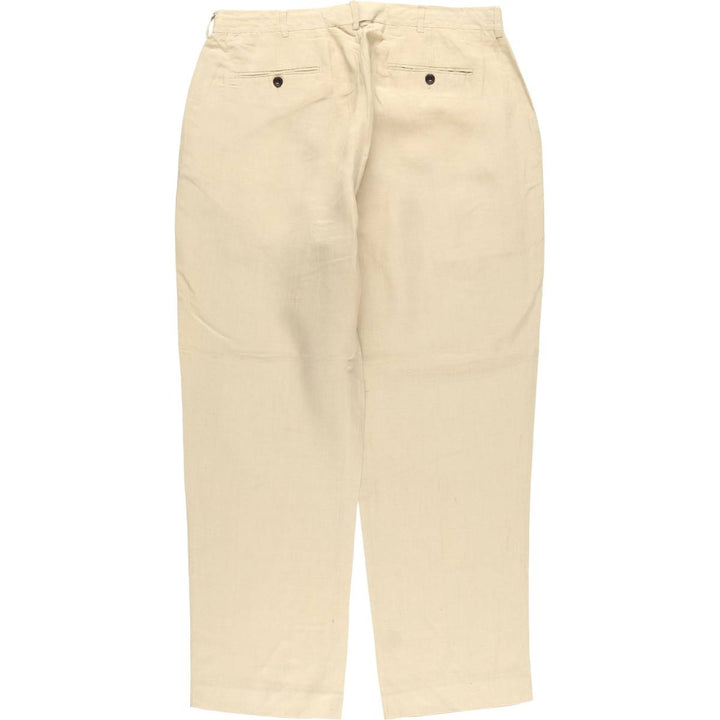Ralph Lauren POLO by Ralph Lauren linen pants, slacks, men's size w37 linen Beige type Vintage Second Hand