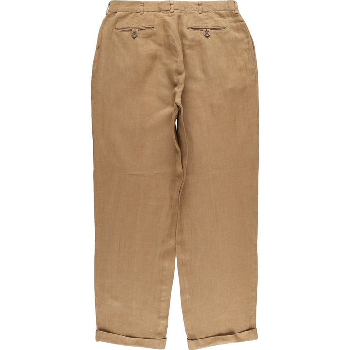 Ralph Lauren POLO by Ralph Lauren linen pants, slacks, men's size w34 linen Beige type Vintage Second Hand