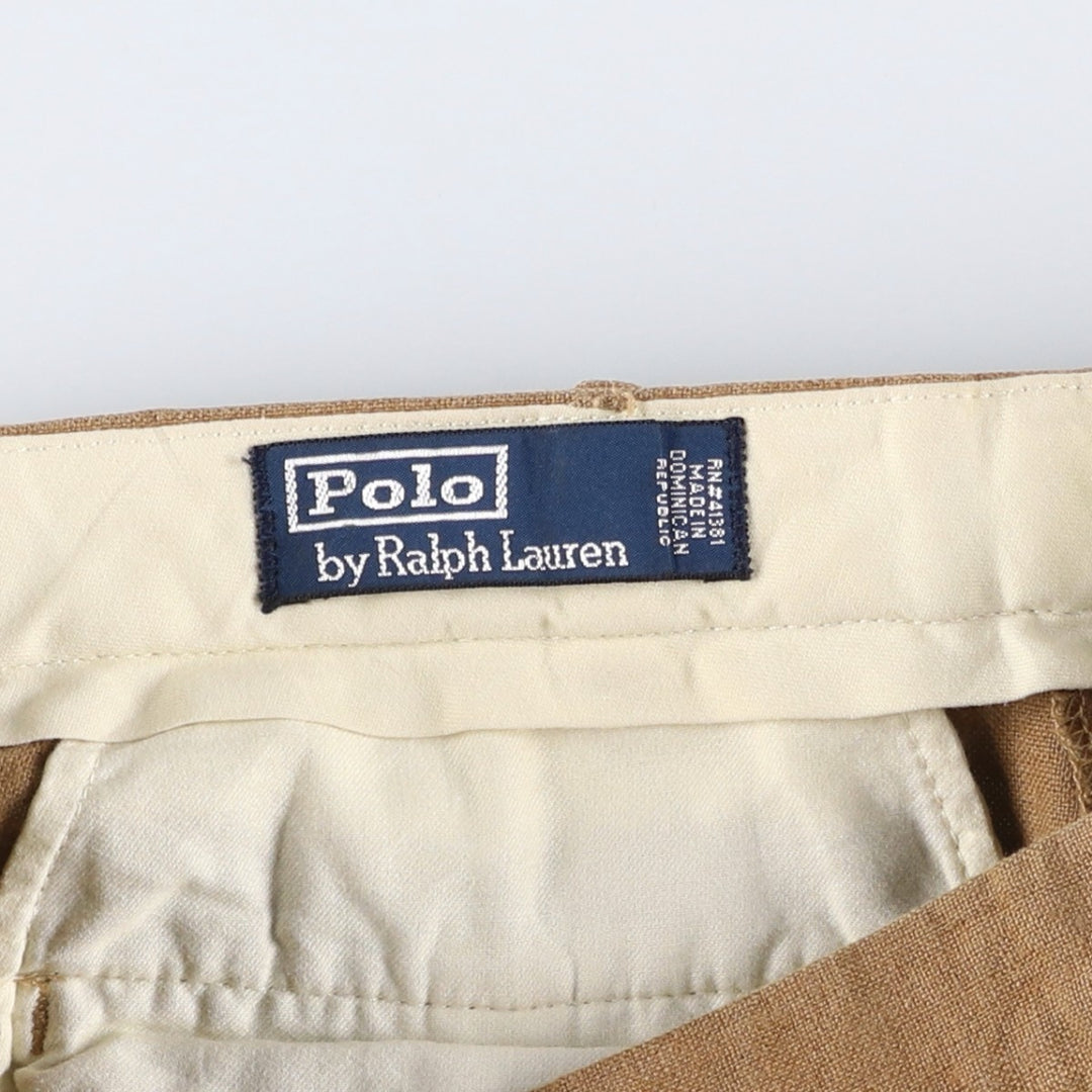 Ralph Lauren POLO by Ralph Lauren linen pants, slacks, men's size w34 linen Beige type Vintage Second Hand