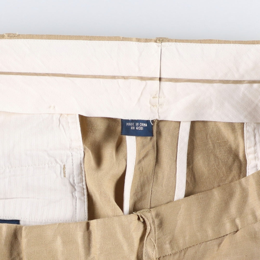 Ralph Lauren POLO by Ralph Lauren Men's Slacks, Size W37 linen Beige type Vintage Second Hand