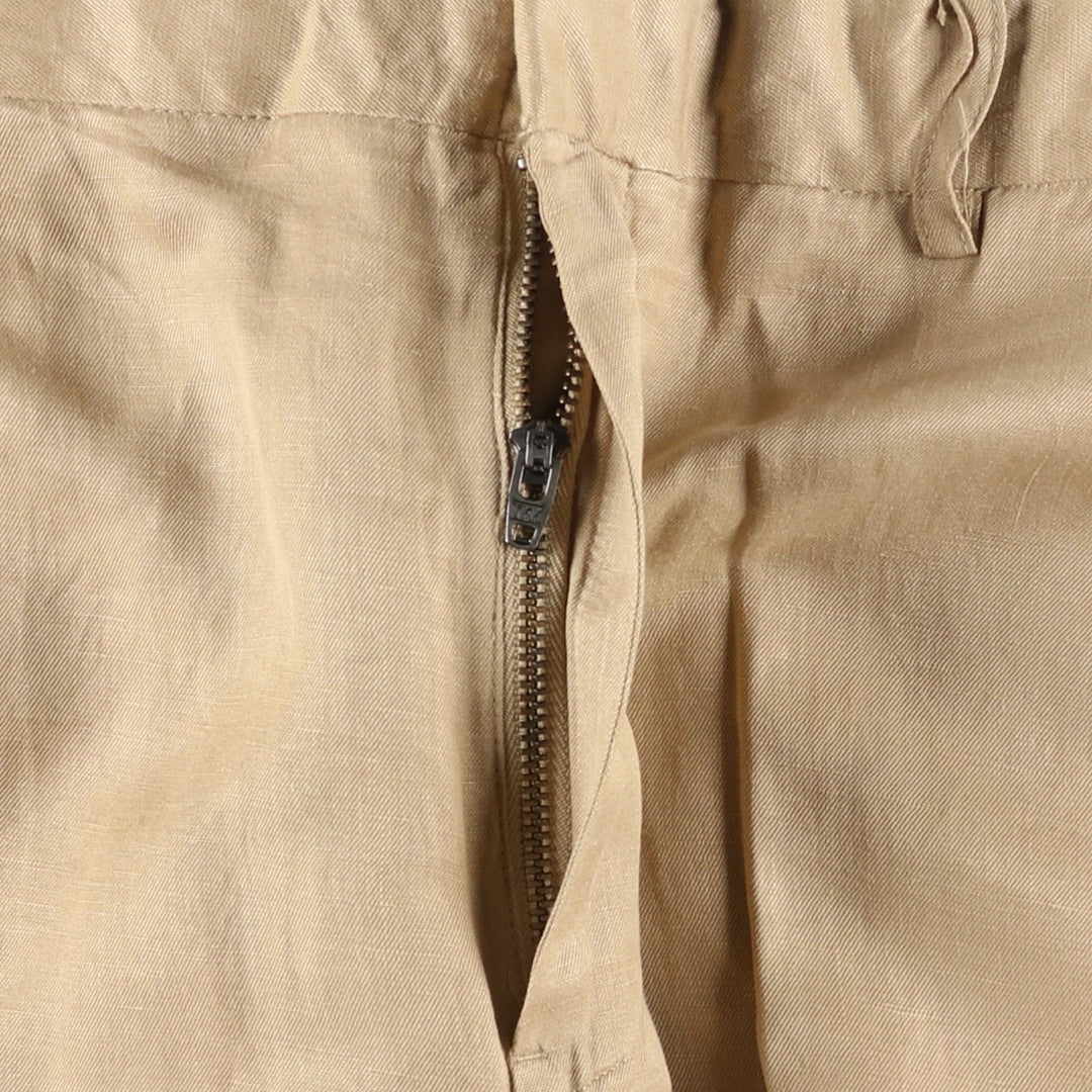 Ralph Lauren POLO by Ralph Lauren Men's Slacks, Size W37 linen Beige type Vintage Second Hand