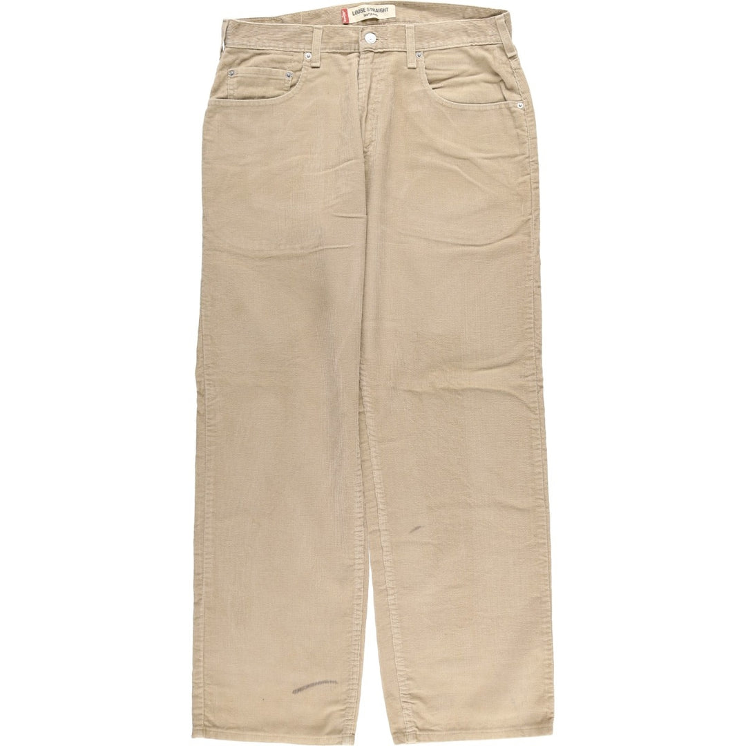 Levi's 569 Loose Straight Corduroy Pants, Men's, Size 34 cotton Beige type Vintage Second Hand