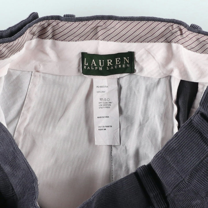 Ralph Lauren Lauren corduroy pants, men's size W30 cotton Charcoal Vintage Second Hand