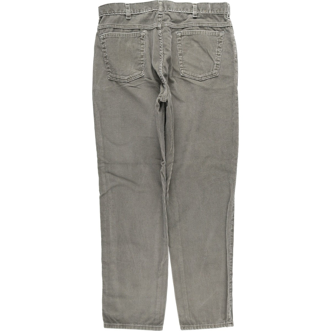 Vintage LLBean Double L Corduroy Pants from the 1980s-1990s, Made in USA, Men's Size W35 cotton gray type Vintage Second Hand