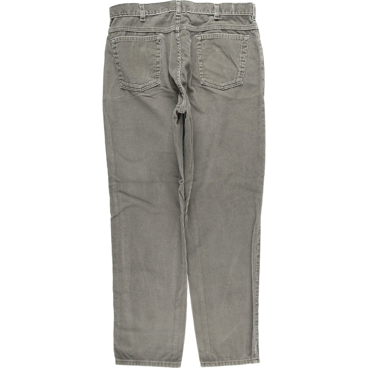 Vintage LLBean Double L Corduroy Pants from the 1980s-1990s, Made in USA, Men's Size W35 cotton gray type Vintage Second Hand