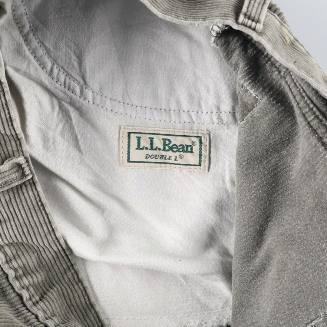 Vintage LLBean Double L Corduroy Pants from the 1980s-1990s, Made in USA, Men's Size W35 cotton gray type Vintage Second Hand