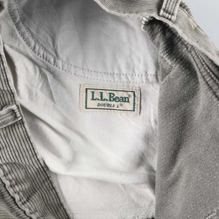 Vintage LLBean Double L Corduroy Pants from the 1980s-1990s, Made in USA, Men's Size W35 cotton gray type Vintage Second Hand