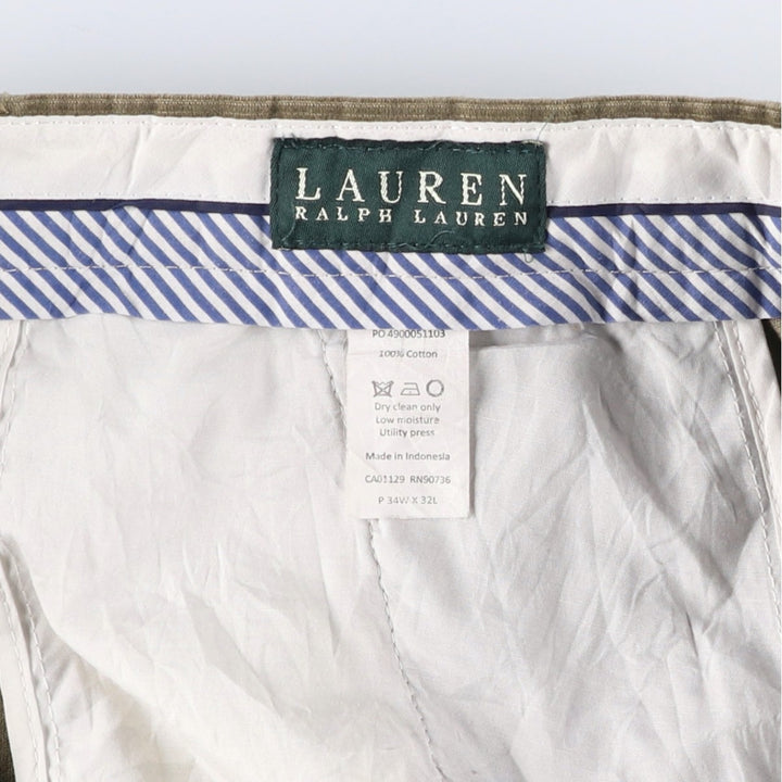 Ralph Lauren Lauren corduroy pants, men's size W37 cotton beige type brown Vintage Second Hand