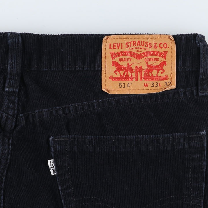 Levi's 514 Corduroy Pants, Men's, Size W34 cotton black type Vintage Second Hand