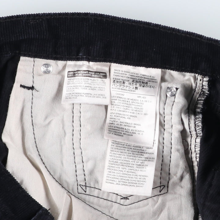 Levi's 514 Corduroy Pants, Men's, Size W34 cotton black type Vintage Second Hand
