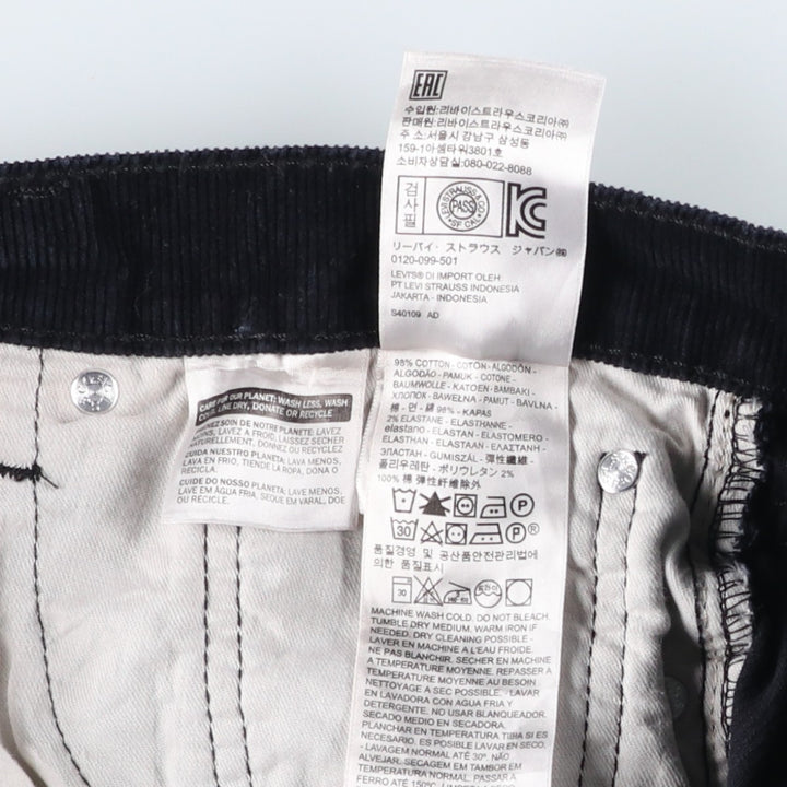 Levi's 514 Corduroy Pants, Men's, Size W34 cotton black type Vintage Second Hand