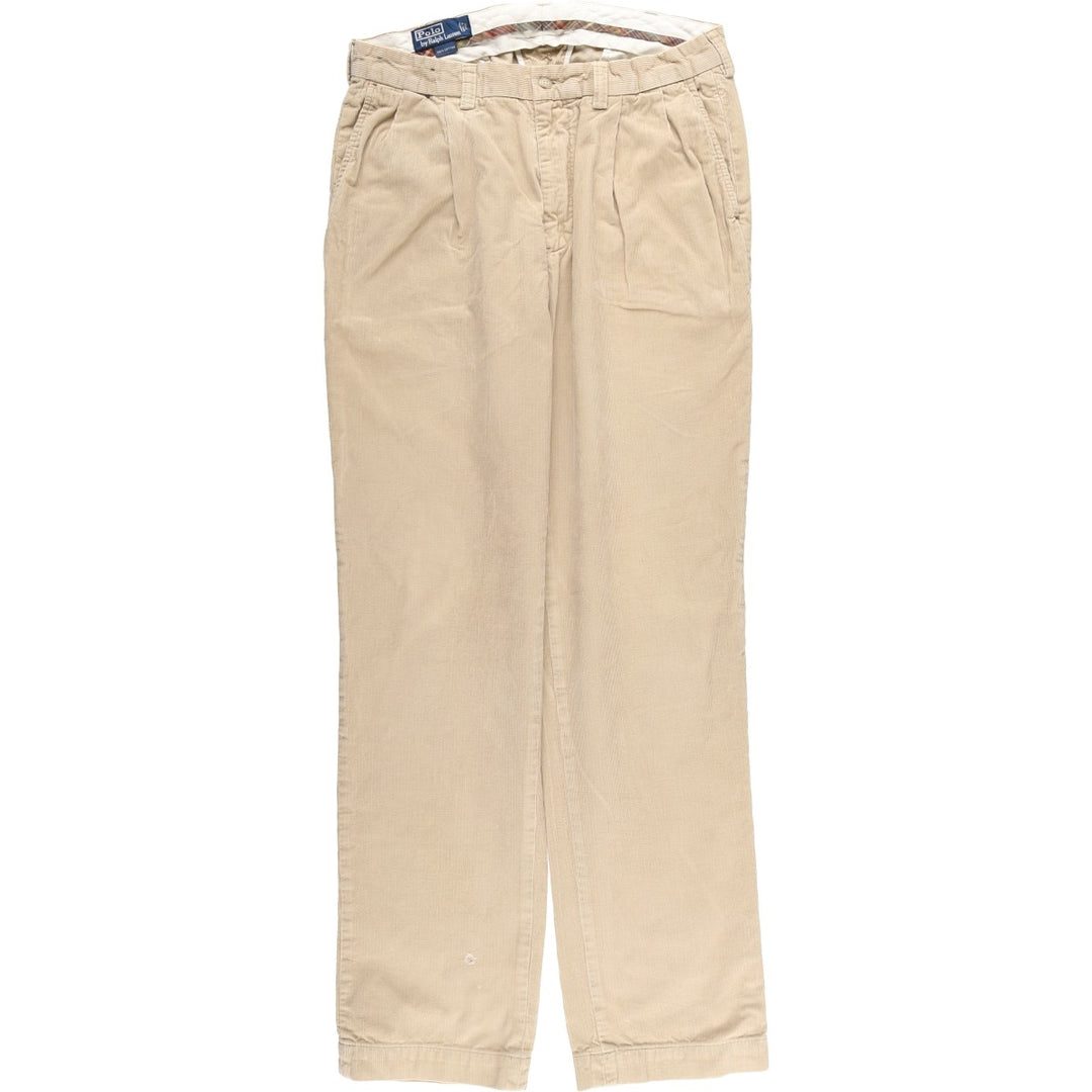 Ralph Lauren POLO by Ralph Lauren Corduroy Pants Men's W33 cotton Beige type Vintage Second Hand