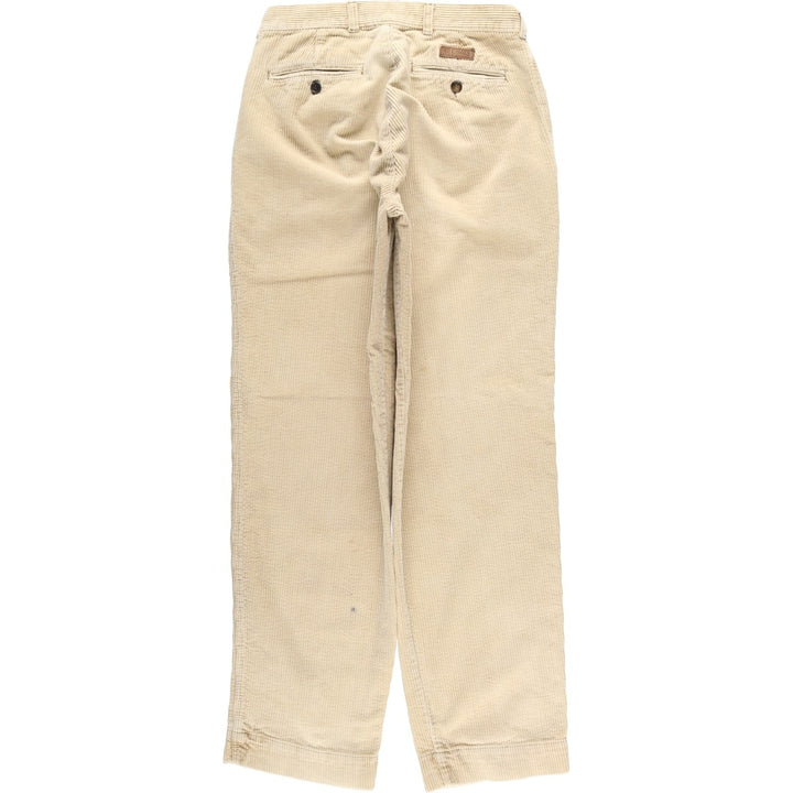 90'S Ralph Lauren Chaps, wide-ribbed, two-pleat corduroy pants, men's, vintage, size W30. cotton Beige type Vintage Second Hand