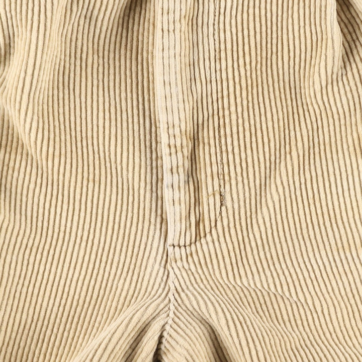 90'S Ralph Lauren Chaps, wide-ribbed, two-pleat corduroy pants, men's, vintage, size W30. cotton Beige type Vintage Second Hand