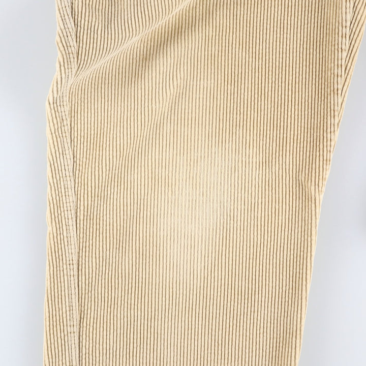 90'S Ralph Lauren Chaps, wide-ribbed, two-pleat corduroy pants, men's, vintage, size W30. cotton Beige type Vintage Second Hand