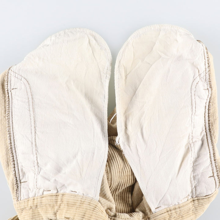 90'S Ralph Lauren Chaps, wide-ribbed, two-pleat corduroy pants, men's, vintage, size W30. cotton Beige type Vintage Second Hand
