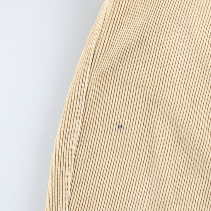 90'S Ralph Lauren Chaps, wide-ribbed, two-pleat corduroy pants, men's, vintage, size W30. cotton Beige type Vintage Second Hand
