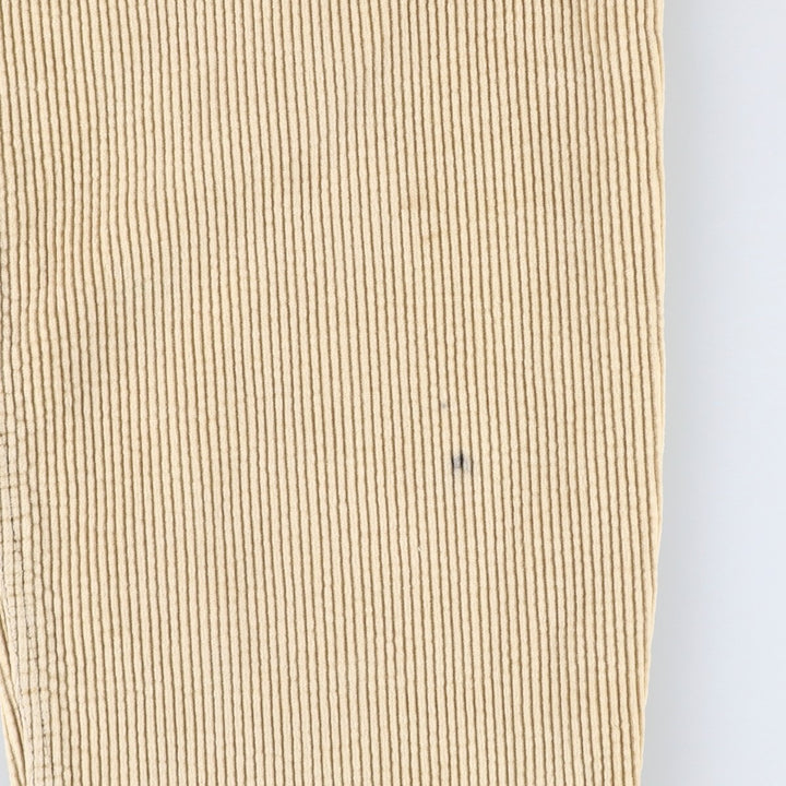 90'S Ralph Lauren Chaps, wide-ribbed, two-pleat corduroy pants, men's, vintage, size W30. cotton Beige type Vintage Second Hand